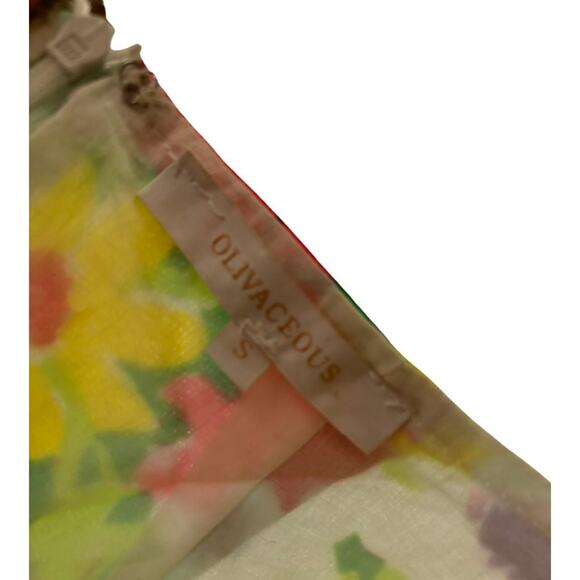 Boutique Floral Mini Dress - Open Back Gold Clasp - Size Small - Built-in Bra - Picture 3 of 3